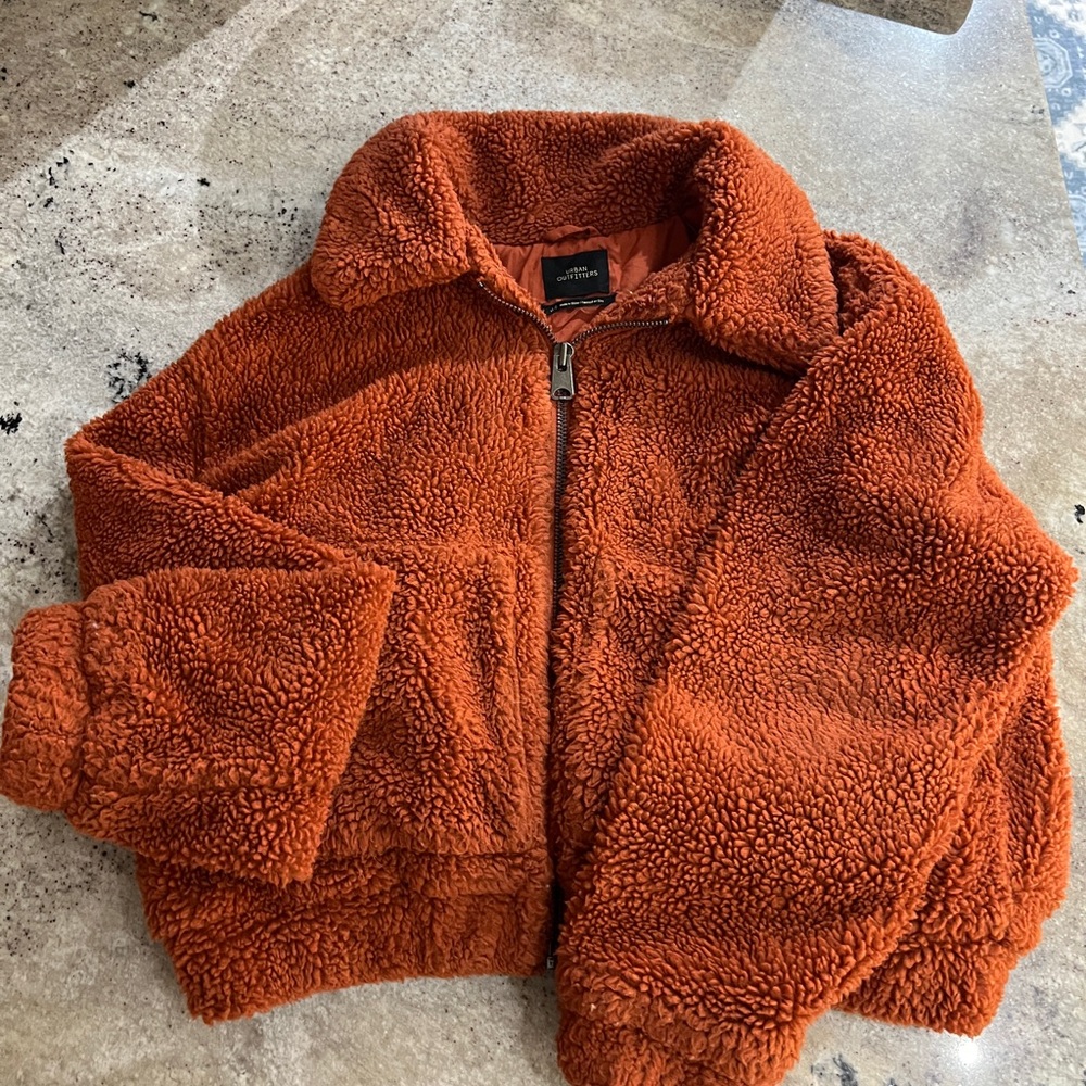 Urban Outfitters Rust Sherpa Jacket